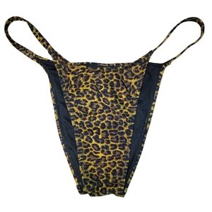 ☆☆☆ KENDALL + KYLIE High Waisted Leopard Print Cheeky Bikini Bottoms - Size XL